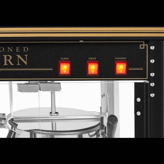 Popcornmachine - zwart en goud - Royal Catering — afbeelding 2