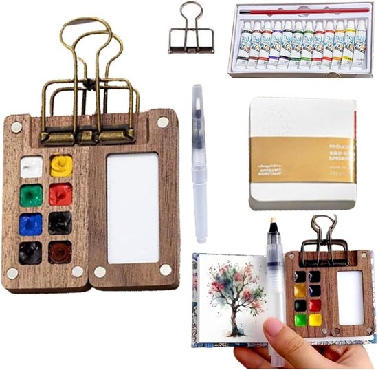 Pallet schilderen, opvouwbare kunststof paletten, aquarel palet mengpalet, voor olieverf acryl aquarel (wit Pallet schilderen, opvouwbare kunststof paletten, aquarel palet mengpalet, voor olieverf acryl aquarel (wit