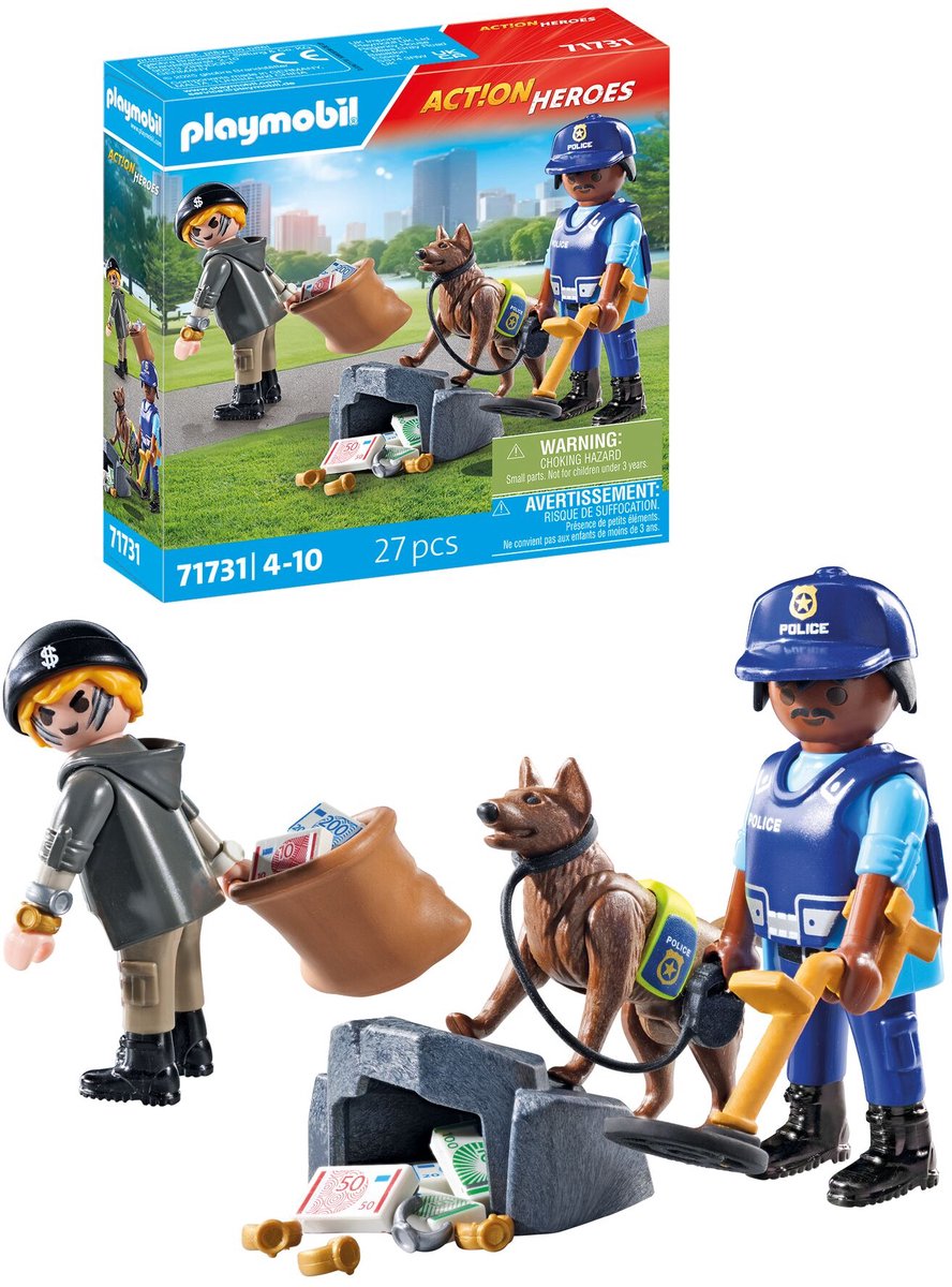 PLAYMOBIL Action Heroes Politiehond met boef 71731 — afbeelding 7