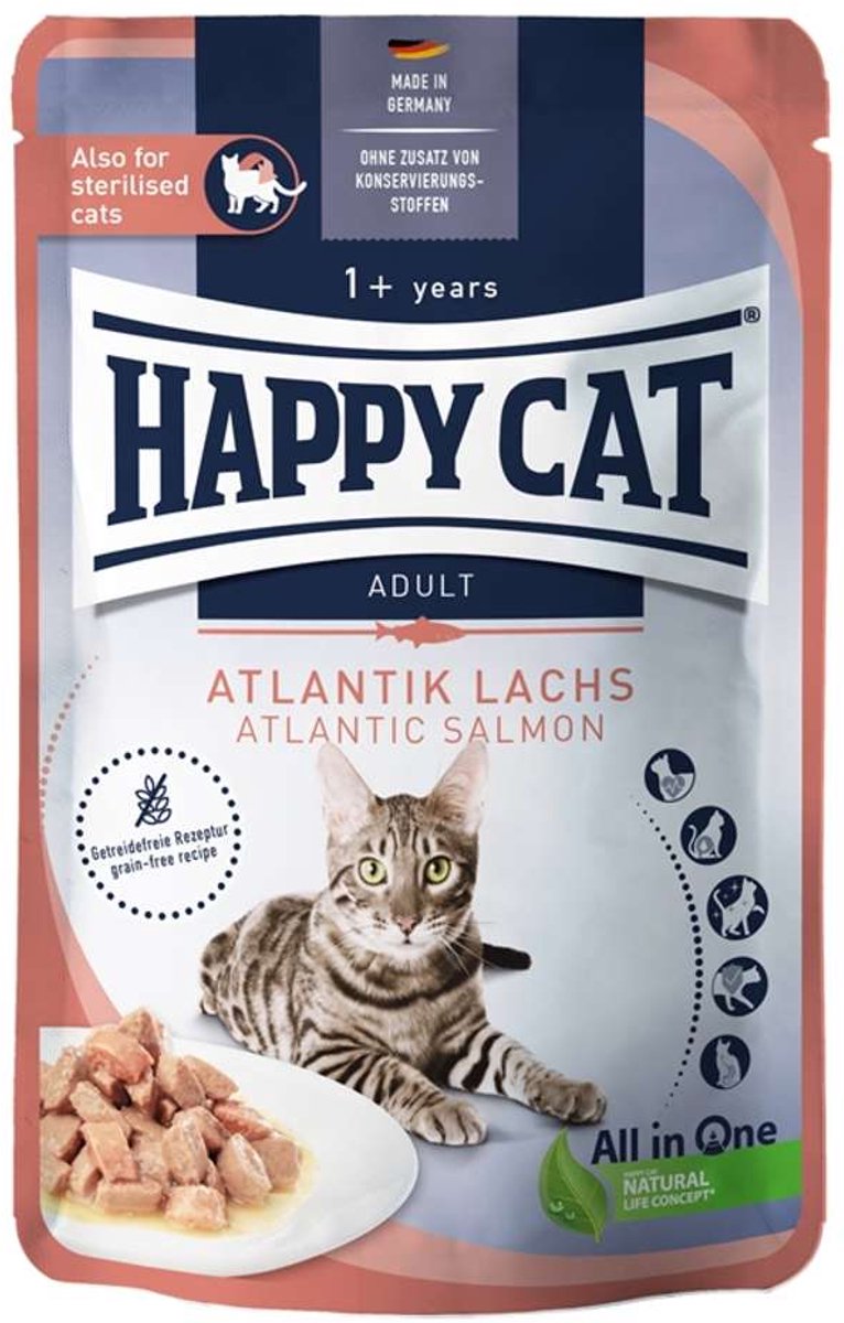 Happy Cat Happy Cat - Culinaire Pouch 20x85g - Atlantische zalm