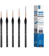Pinceaux fins - Set de 5 pièces - Détails fins - Miniature - Modélisme - Pinceaux - Peinture par numéros - Aquarelle - Aquarelle - Acryl - Peinture à l'huile