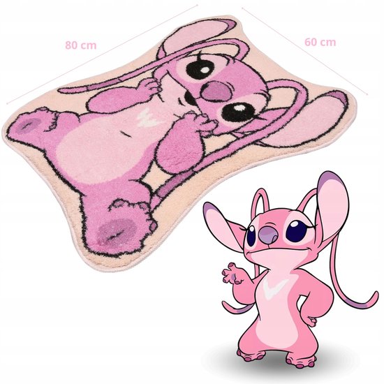 Disney Stitch en Angel tapijt, roze 60x80 cm van Disney — afbeelding 2