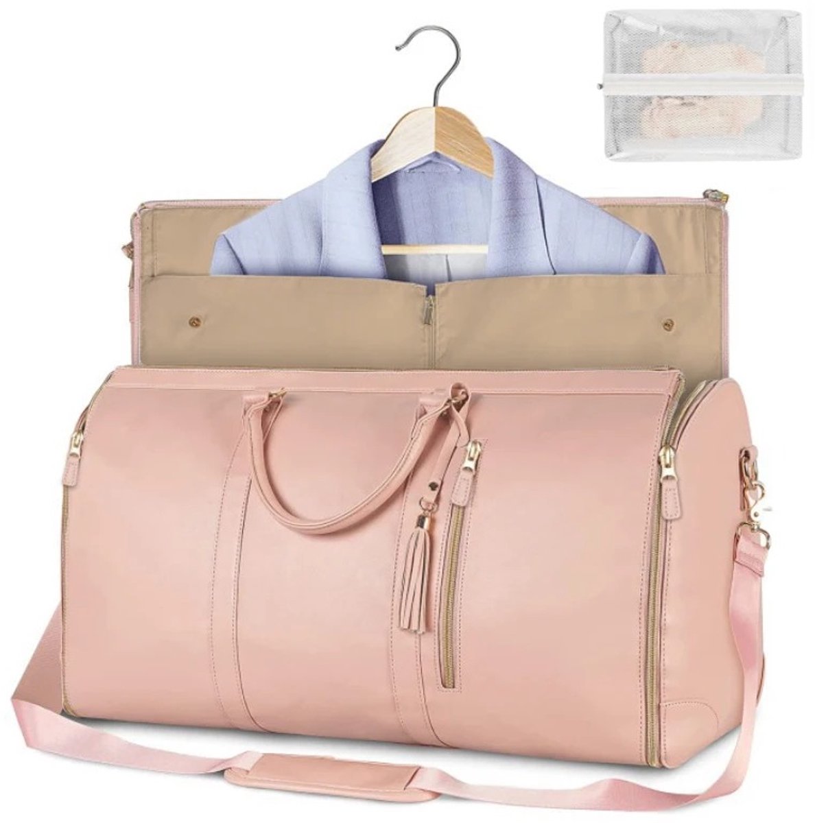 Opvouwbare Reistas - Weekendtas - Handbagage - Reistas - Reizen - citytrip - 25x31x52 cm - Multifunctioneel - Roze