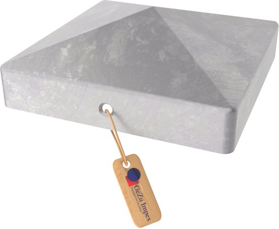 GEZU IMPEX Chapeau Poteau Pyramide 171 x 71 mm Galvanisé à chaud | chapeau poteaux capuchons protection bois