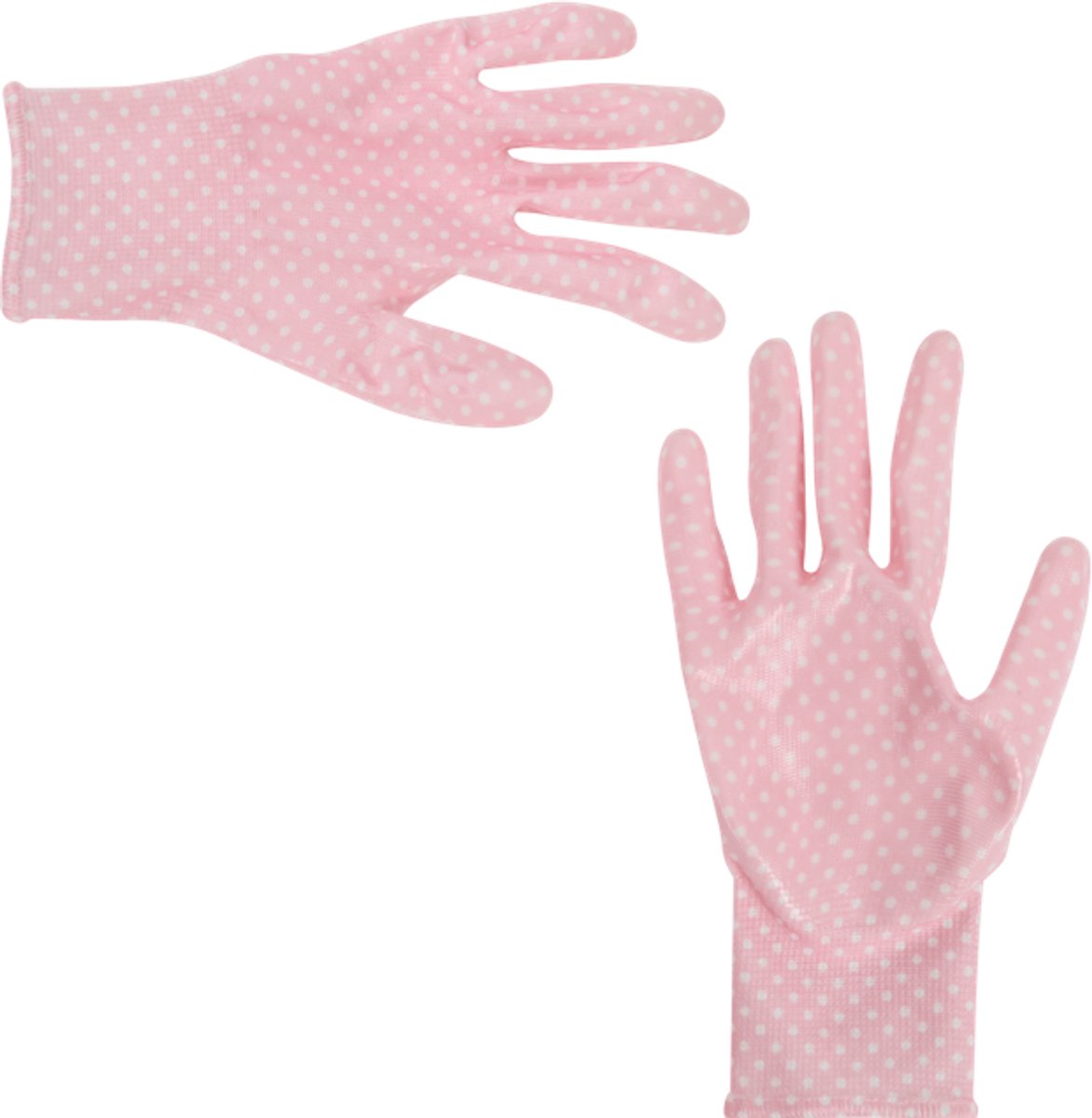 Tuinhandschoenen - Planten - Handschoen - Roze met print - Tuinhandschoenen - Garden touch - maat M - Extra Grip - Roze tuinhandschoen -