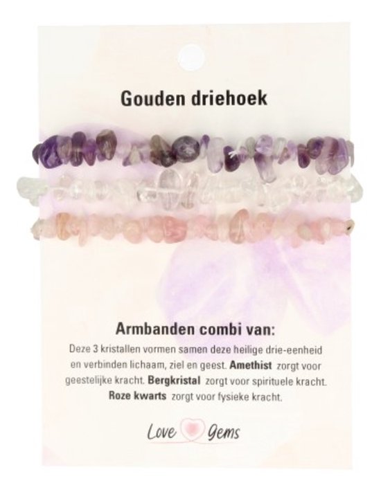 Bracelet Split Driehoek Doré Combi