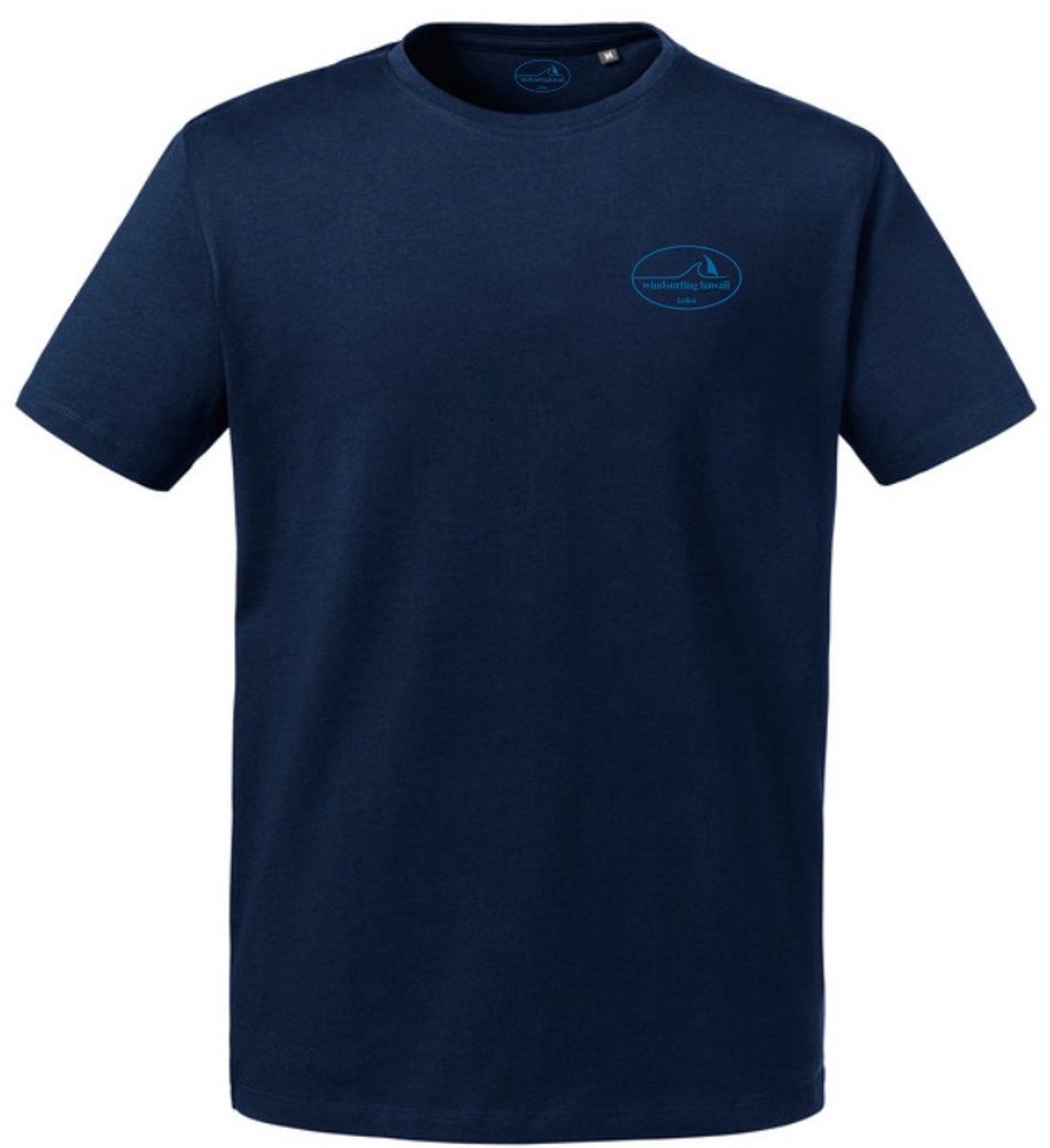 Windsurfing Hawaii Lanikai Tee Outline PROMO TEE - Fabric Main Color Navy - Print Colour Blue - Size M