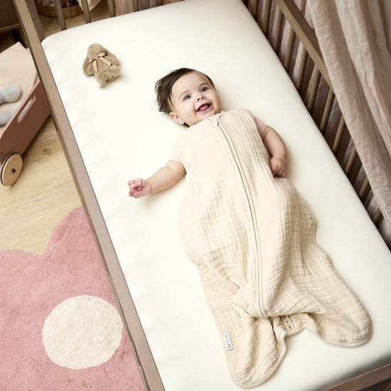Meyco Baby Uni baby zomerslaapzak - pre-washed hydrofiel - soft sand - 60cm - 0.5 TOG van Merkloos — afbeelding 4