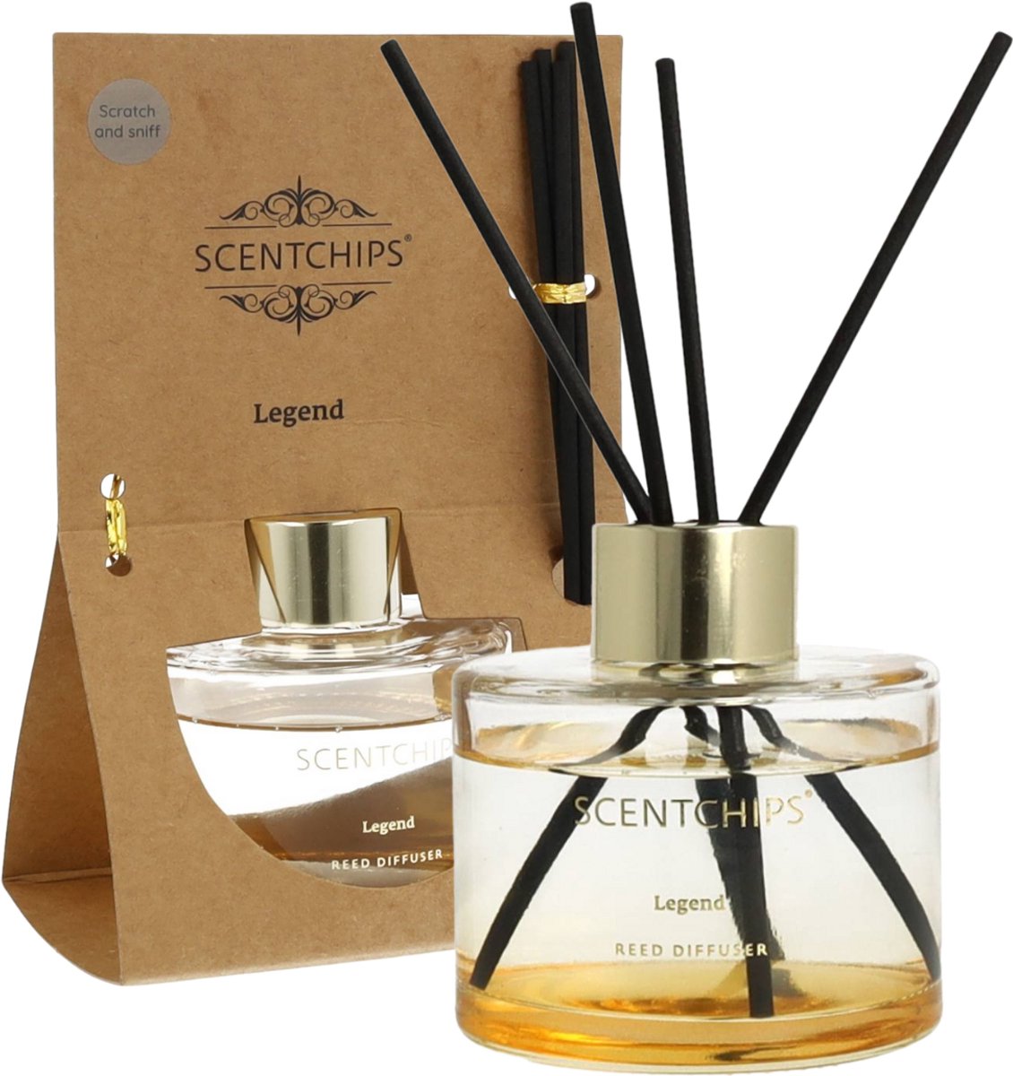 Scentchips Geurstokjes set Cylinder - Geurstokjeshouder - Geurstokjes Navulling - Geurstokjes - Voorgevuld - Geurverspreider - Huisparfum - 100ml