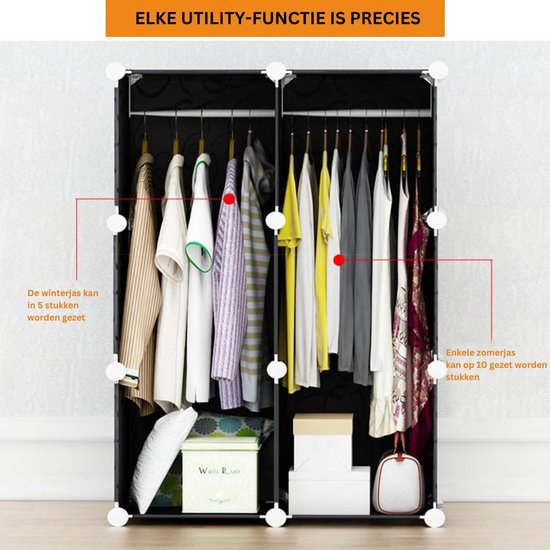 VELTRR® Dressing Kasten - Kledingkast - Kledingkasten Slaapkamer - Organizer van VELTRR® — afbeelding 4