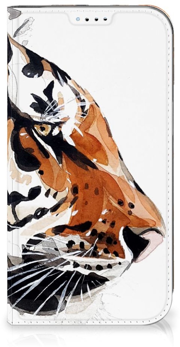 Bookcase iPhone 15 Watercolor Tiger