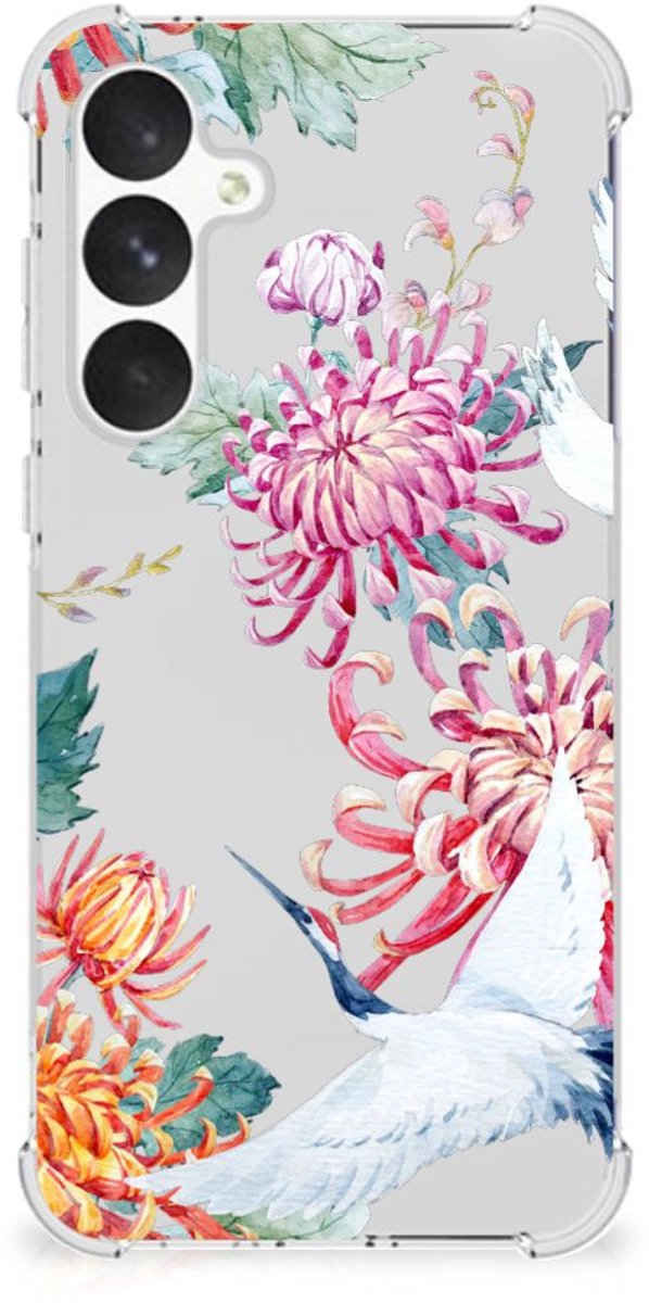 Samsung Galaxy A55 Case Anti-shock Bird Flowers