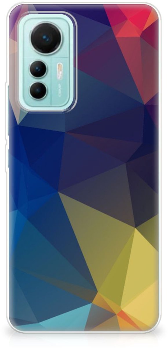 Xiaomi 12 Lite TPU Hoesje Polygon Dark