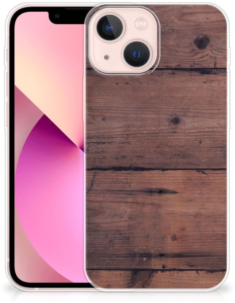 iPhone 13 mini Bumper Hoesje Old Wood