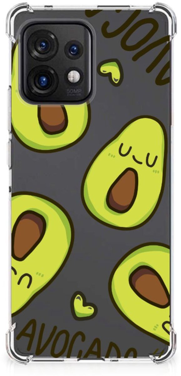 TPU Case Anti-Shock voor Motorola Edge 40 Pro Stevig Bumper Hoesje Avocado Singing