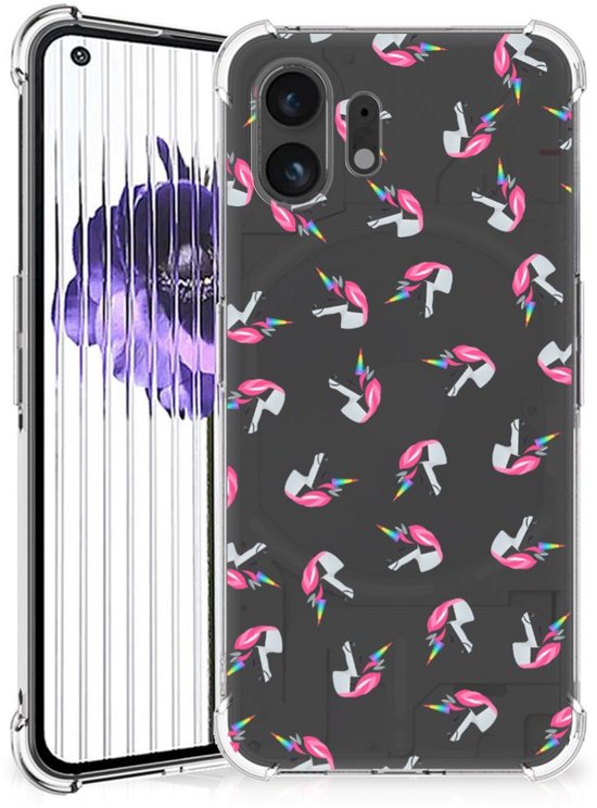 Coque en silicone transparente pour téléphone Nothing (2) Licornes