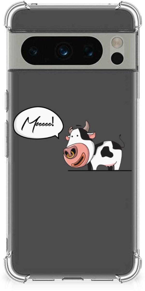 Google Pixel 8 Pro Stevig Bumper Hoesje Cow