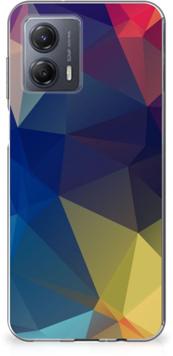 Motorola Moto G53 TPU Hoesje Polygon Dark