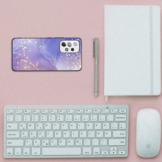 Coque de téléphone colorée adaptée au Samsung Galaxy A53 Aquarelle Violet
