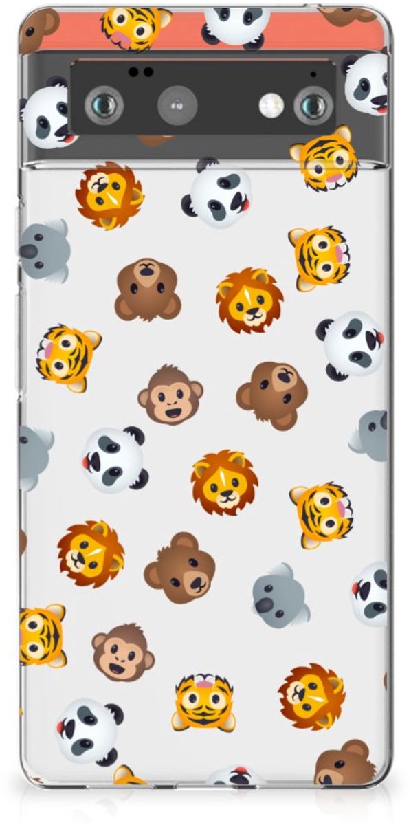 TPU bumper voor Google Pixel 6 Dieren Emojis