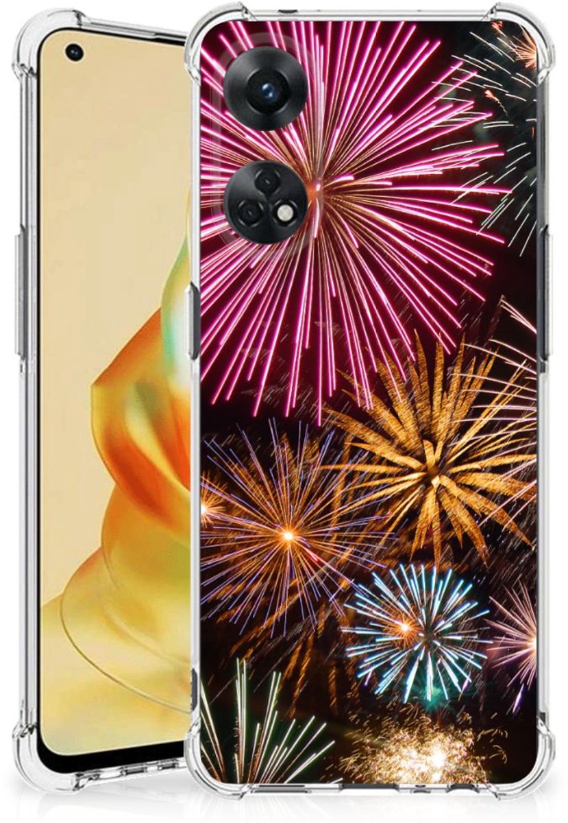 OPPO Reno8 T 4G Anti Shock Bumper Case Vuurwerk