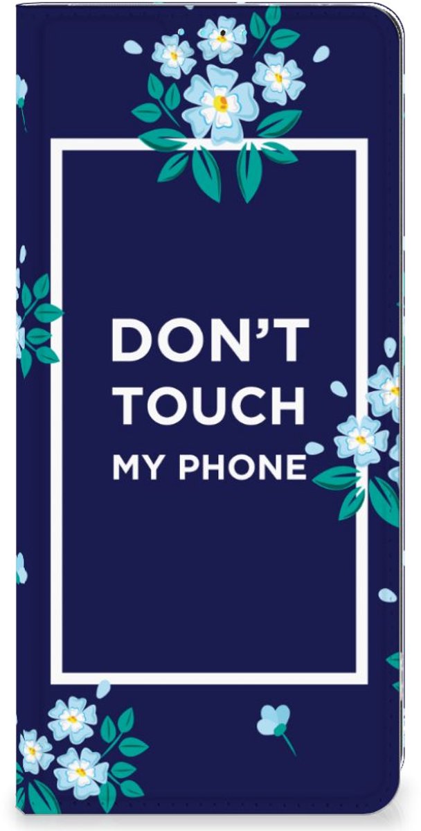 Standcase Hoesje voor OPPO A98 5G Design Case Flowers Blue DTMP