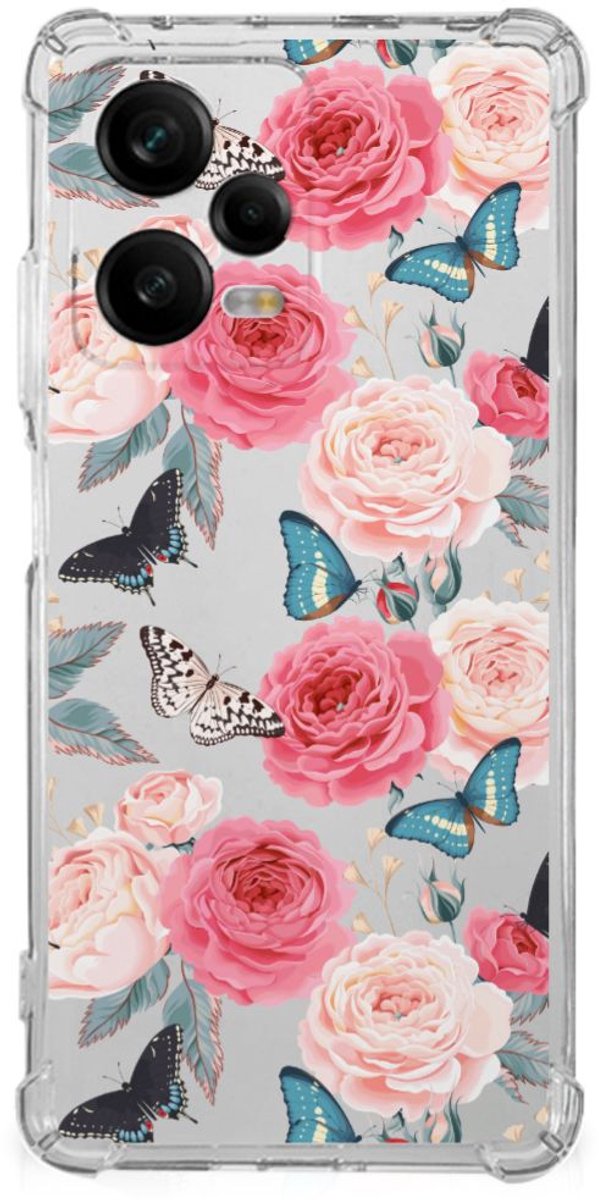 Xiaomi Redmi Note 12 Pro Case Butterfly Roses