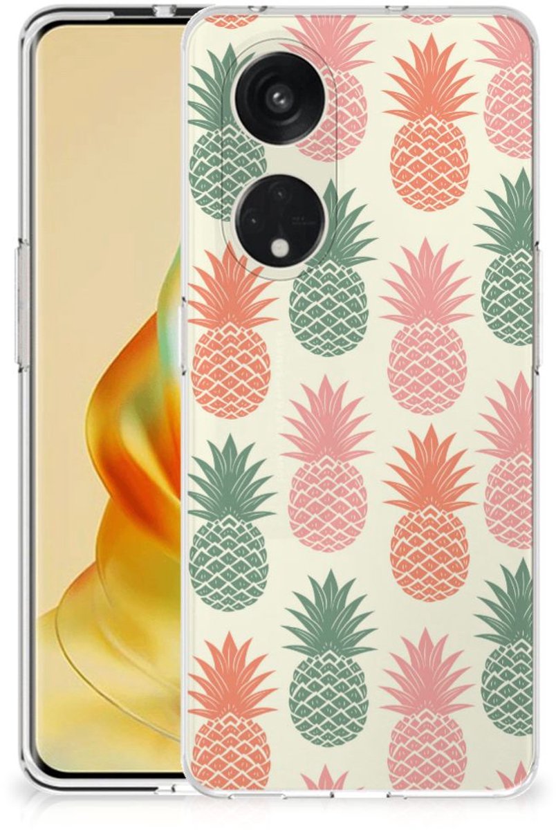 OPPO Reno8 T 5G Siliconen Case Ananas