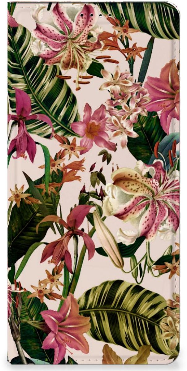 Standcase Hoesje voor OPPO X6 Pro Smart Cover Flowers