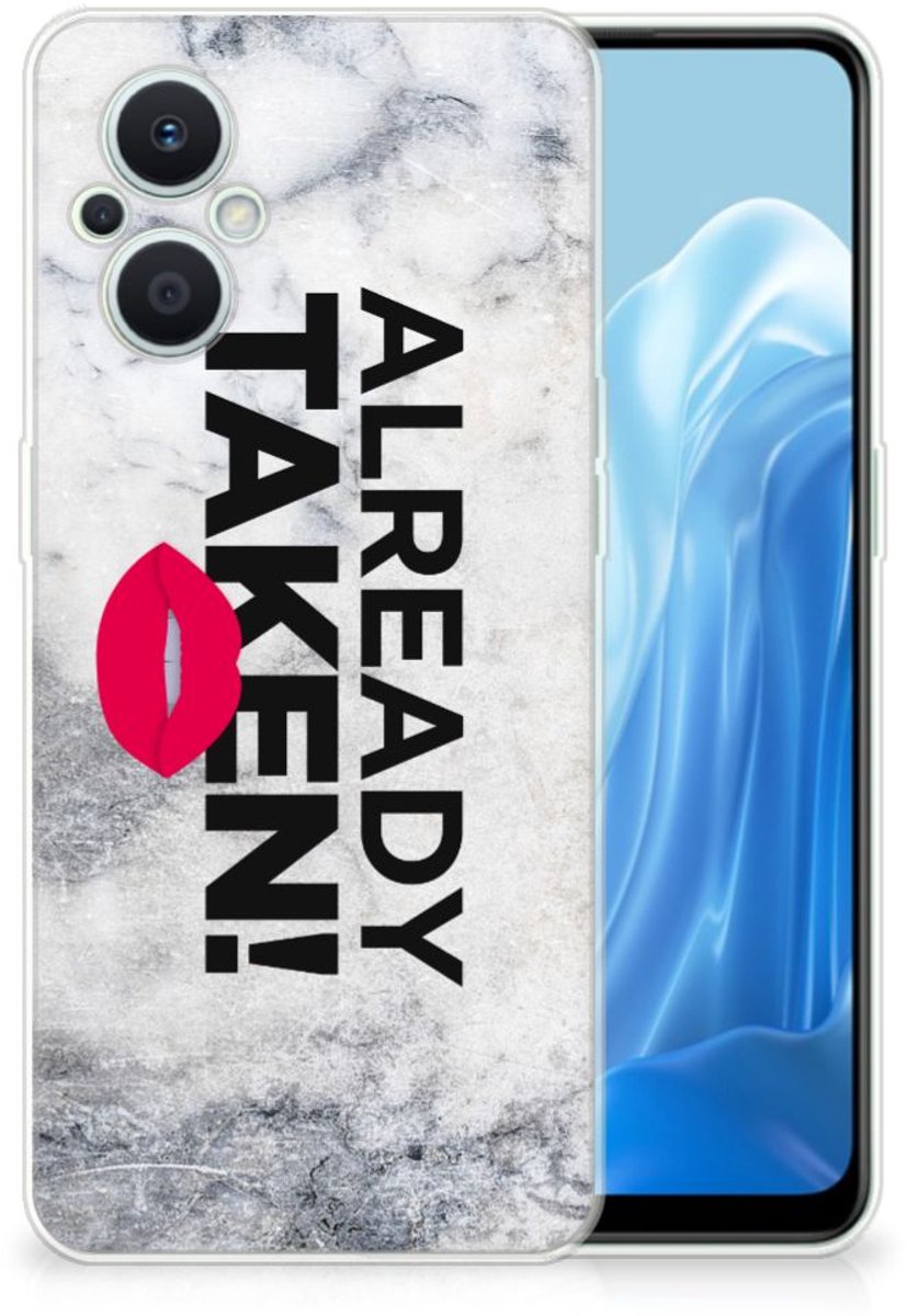 OPPO Reno8 Lite Siliconen hoesje met naam Already Taken White