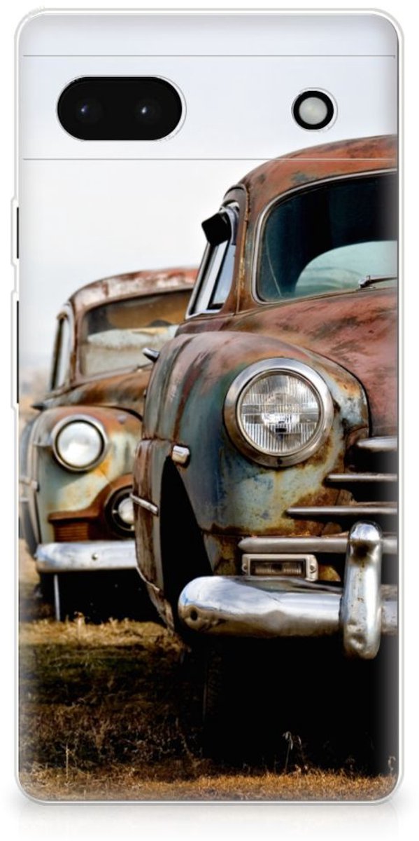 Google Pixel 6A Siliconen Hoesje met foto Vintage Auto