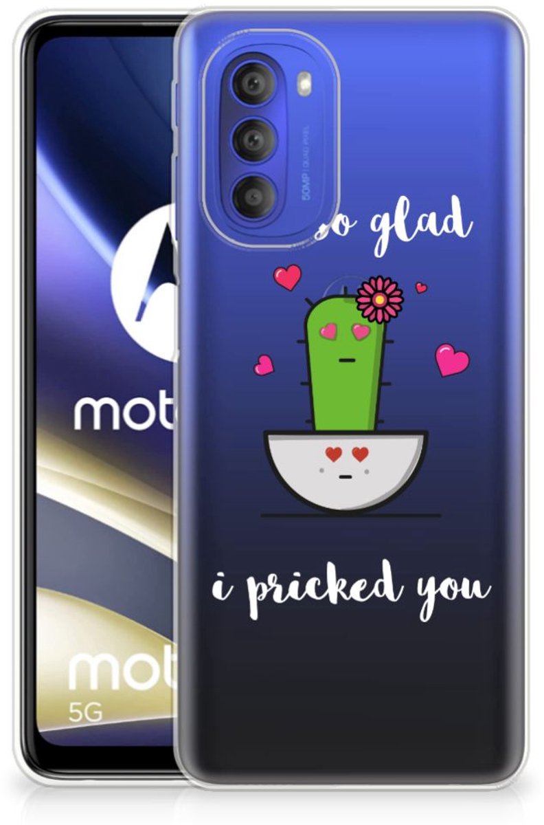 Motorola Moto G51 5G Telefoonhoesje met Naam Cactus Glad