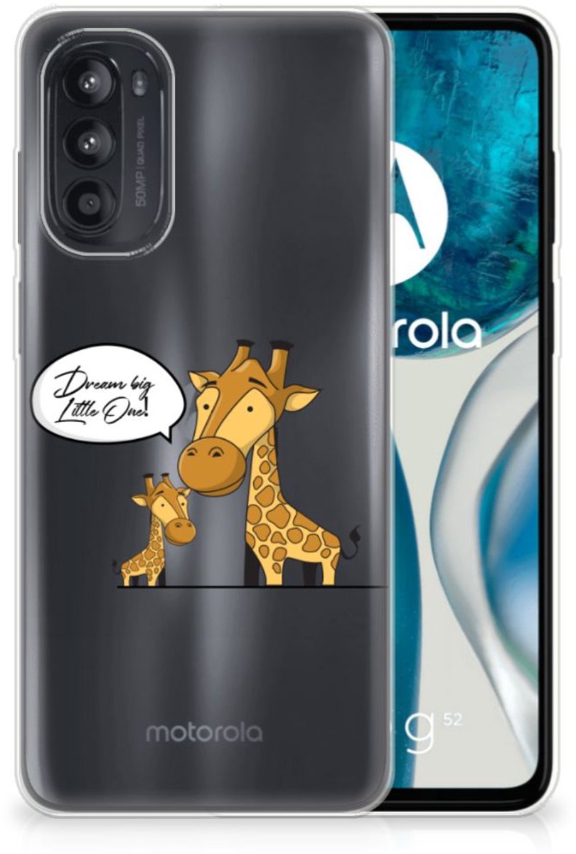 Motorola Moto G52/G82 Telefoonhoesje met Naam Giraffe