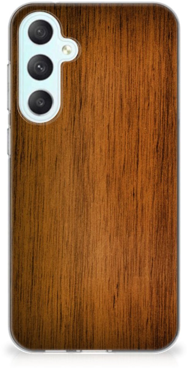 Samsung Galaxy S23 FE Bumper Hoesje Donker Hout