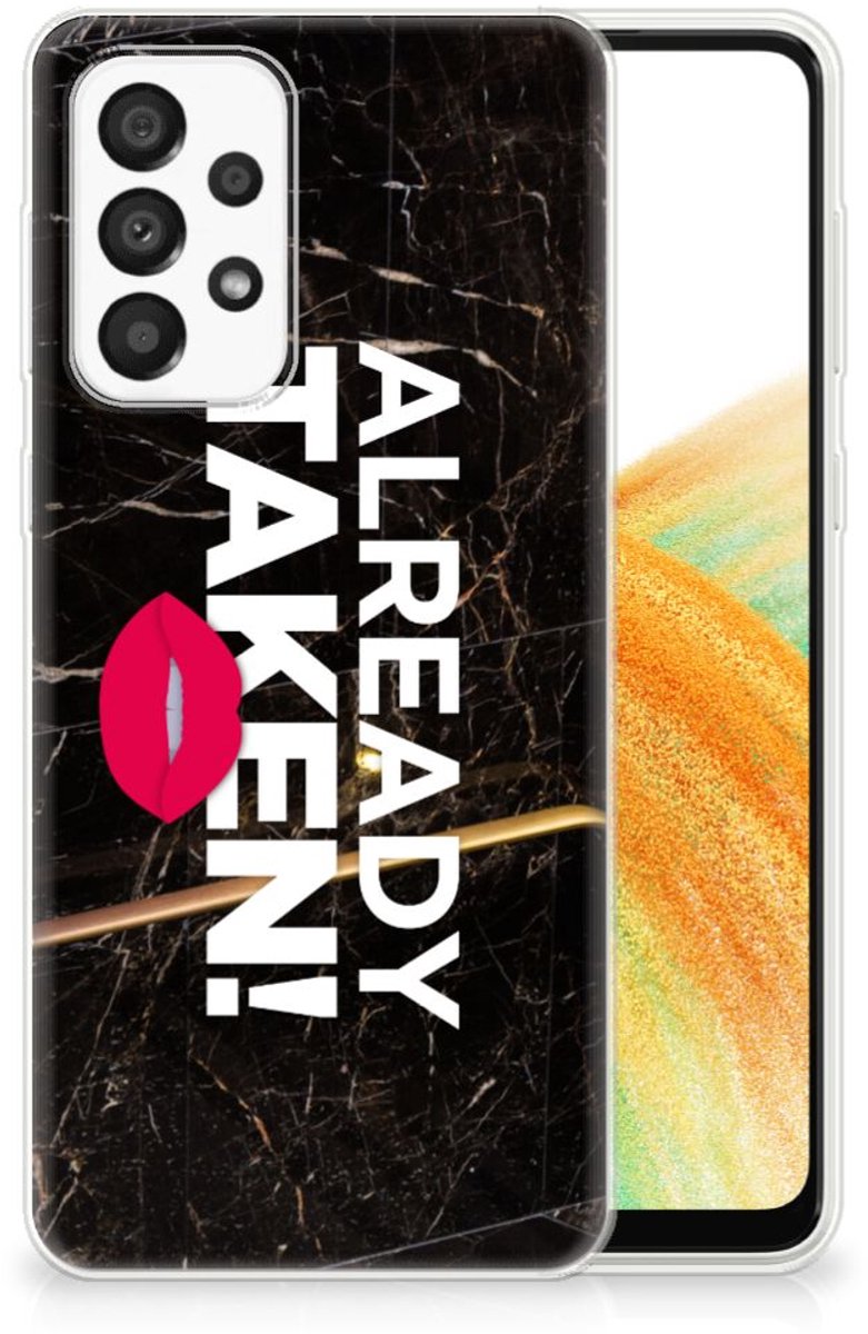 Samsung Galaxy A33 5G Siliconen hoesje met naam Already Taken Black