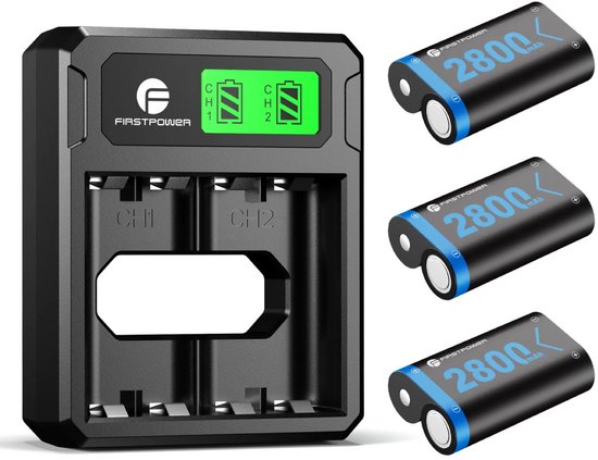 Station de charge avec 3 batteries adaptées à Xbox One Series X et Xbox One - Set de batteries rechargeables - Batterie rechargeable Xbox