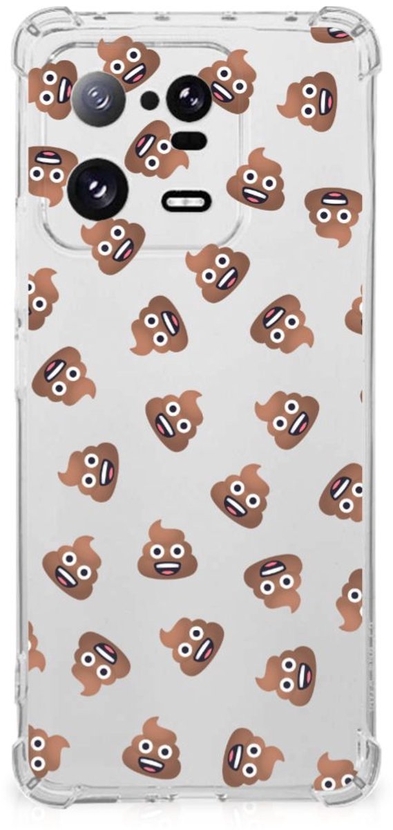 Doorzichtige Silicone Hoesje voor Xiaomi 13 Pro Poep Emojis
