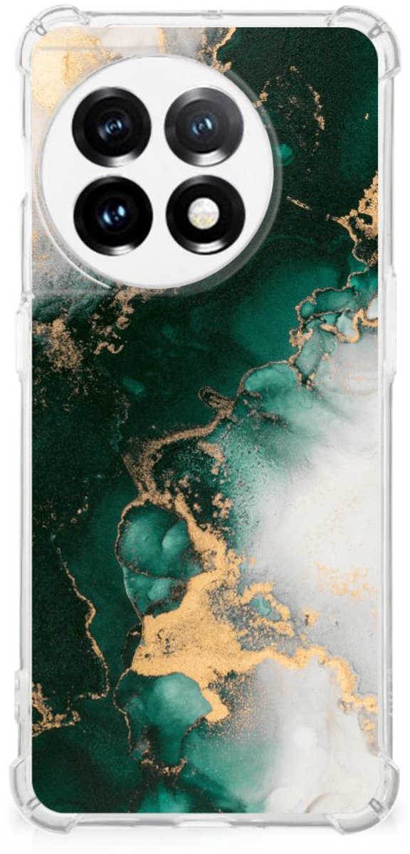 Anti-Shock Hoesje voor OnePlus 11 Marmer Groen
