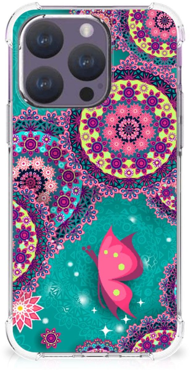 iPhone 15 Pro Back Cover Cirkels en Vlinders