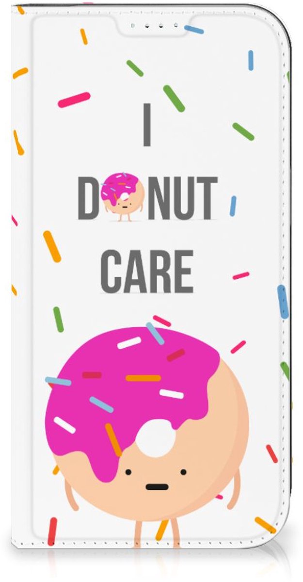 iPhone 15 Plus Flip Style Cover Donut Roze