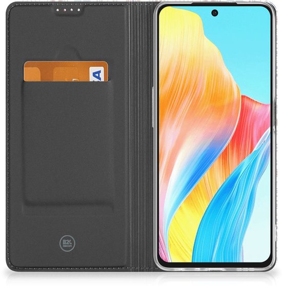 Étui de téléphone portable adapté pour OPPO A98 5G Book Case avec photo carrelages couleur