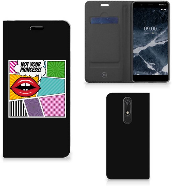 Nokia 5.1 (2018) Hippe Standcase Popart Princess