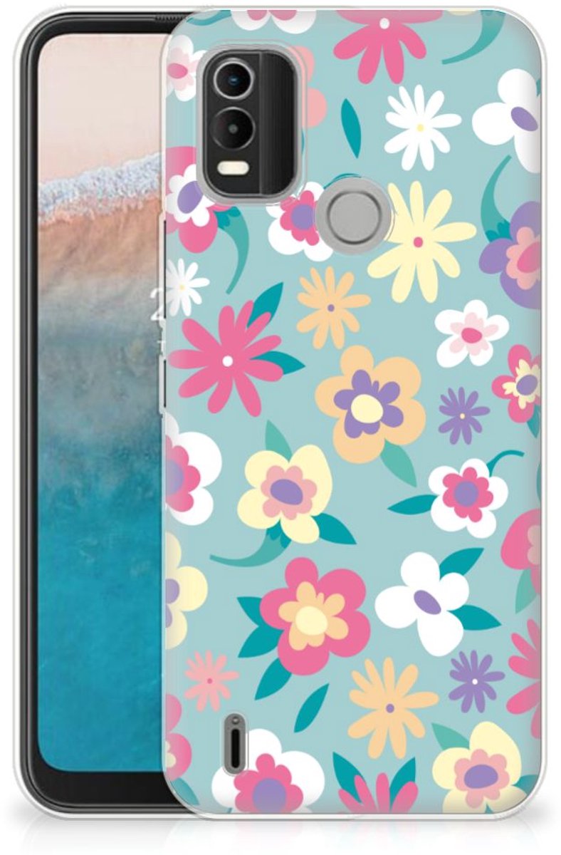 Nokia C21 Plus TPU Case Flower Power