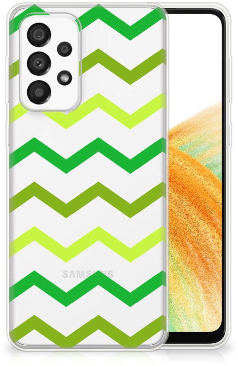 Samsung Galaxy A33 5G TPU bumper Zigzag Groen