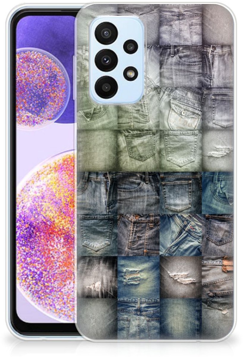 Silicone Back Cover Samsung Galaxy A23 Spijkerbroeken