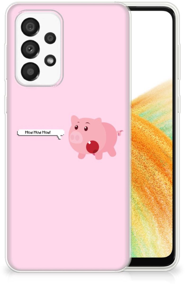 Samsung Galaxy A33 5G Telefoonhoesje met Naam Pig Mud