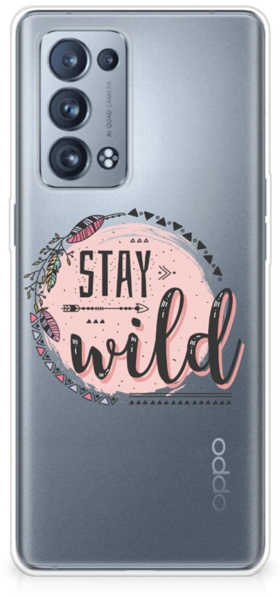 OPPO Reno 6 Pro Plus 5G Telefoonhoesje met Naam Boho Stay Wild