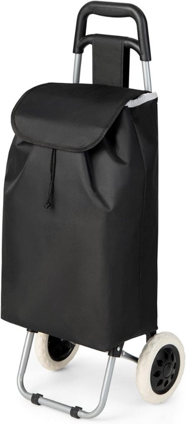 Boodschappentrolley | XXL | Boodschappenwagen | 40 Liter | Lichtgewicht | Opvouwbaar | Afneembare Boodschappentas | Waterafstotend | Zwart
