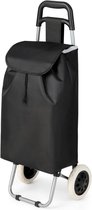 Boodschappentrolley | XXL | Boodschappenwagen | 40 Liter | Lichtgewicht | Opvouwbaar | Afneembare Boodschappentas | Waterafstotend | Zwart