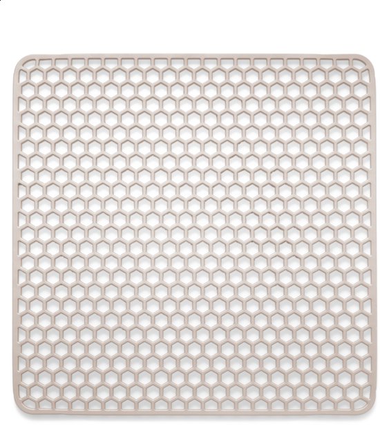 Bodo - Tapis d'Evier Siliconen Beige - 34,5 x 34,5 cm - Accessoires de vêtements pour bébé de Cuisine - Protège Evier - Sous-verres Siliconen - Anti Rayures - Accessoires de vêtements pour bébé Evier